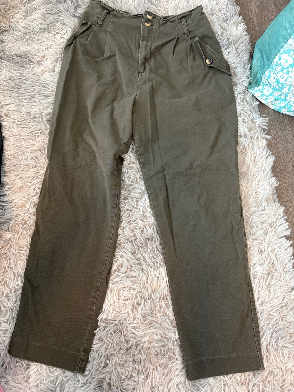 H&M Olive Utility Tapered Chinos